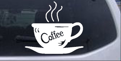 Coffee Cup Cafe Restaurant Business car-window-decals-stickers