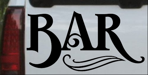Bar Sign Decal