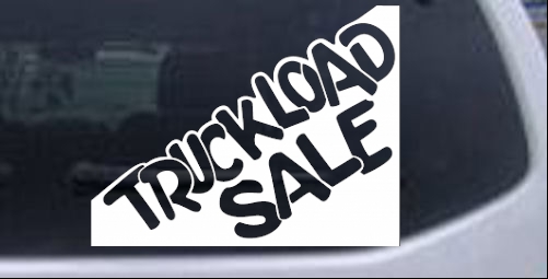 Truckload Sale Window Decal Sign Business car-window-decals-stickers