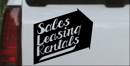 Sales Leasing Rentals Advertisement Decal