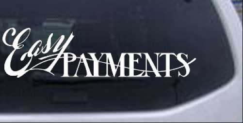Easy Payments Decal Business car-window-decals-stickers
