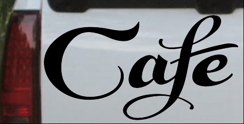 Cafe Decal Window Sign