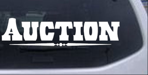 Auction Decal Window Sign Business car-window-decals-stickers