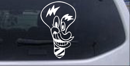 Electrician Light Bulb Business car-window-decals-stickers