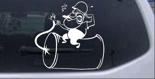 Bomb Dynamite Technician Business car-window-decals-stickers