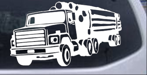 Logging Truck Business car-window-decals-stickers