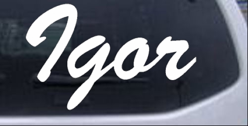Igor Names car-window-decals-stickers