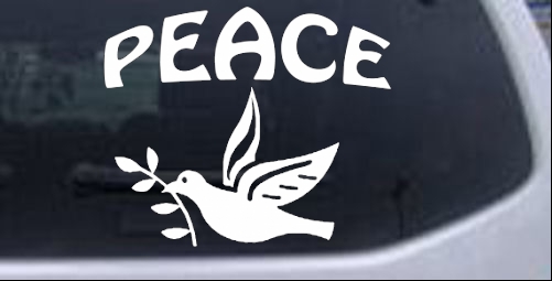 Peace Dove Christian car-window-decals-stickers