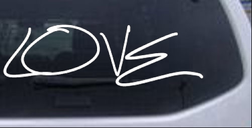 Love Text Girlie car-window-decals-stickers