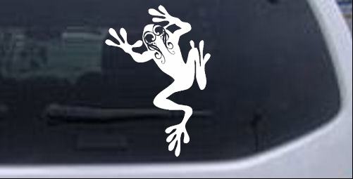 Frog With Swirl Eyes Animals car-window-decals-stickers