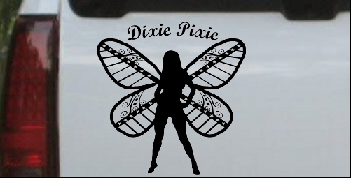 Dixie Pixie Fairy With Text