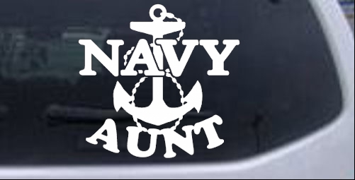 Navy Aunt Military car-window-decals-stickers