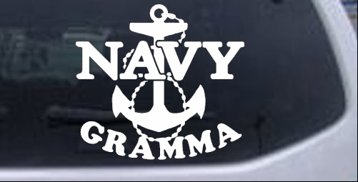 Navy Gramma Military car-window-decals-stickers