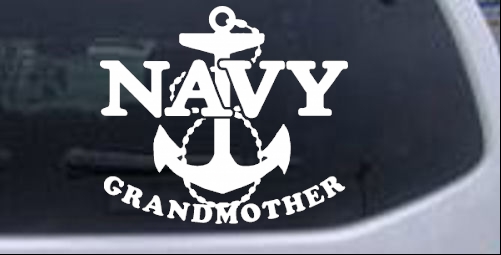 Navy Grandmother Military car-window-decals-stickers