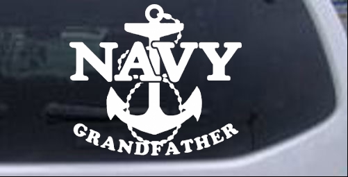 Navy Grandfather Military car-window-decals-stickers