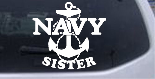 Navy Sister Military car-window-decals-stickers