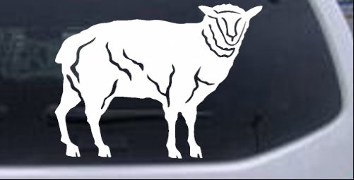 Solid Lamb Animals car-window-decals-stickers