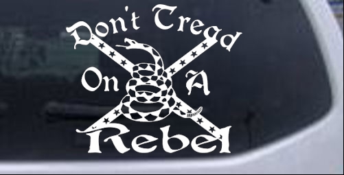Gadsden Dont Tread On a Rebel Flag Country car-window-decals-stickers