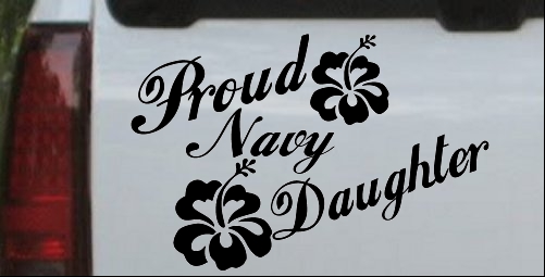 Proud Navy Daughter Hibiscus Flowers