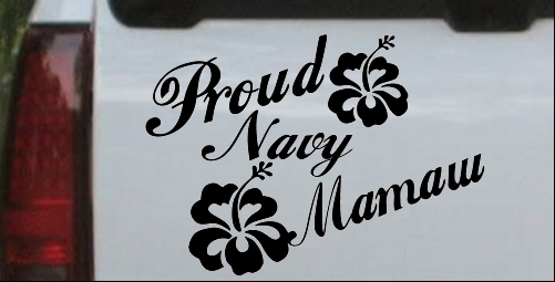 Proud Navy Mamaw Hibiscus Flowers