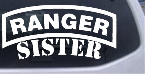 Ranger Sister Military car-window-decals-stickers