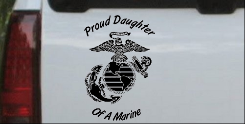 Proud Daughter Of A Marine w logo