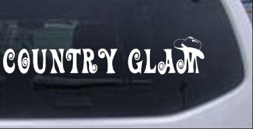Country Glam Country car-window-decals-stickers