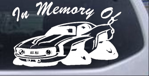 In Memory Of Camaro Garage Decals car-window-decals-stickers