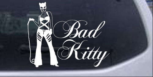 Cat Woman Bad Kitty Girlie car-window-decals-stickers