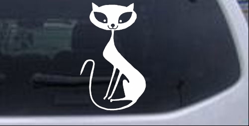 Slim Cat Animals car-window-decals-stickers