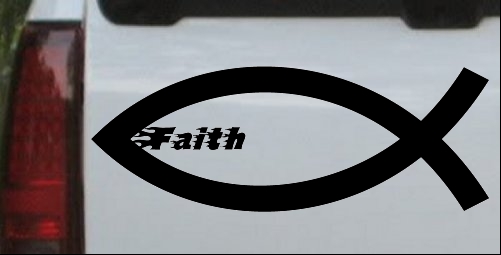 Christian Fish Blazing Faith