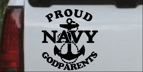 Proud Navy Anchor Godparents