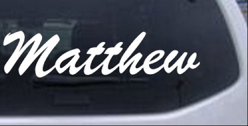 Matthew Names car-window-decals-stickers