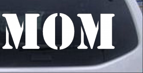 Mom in Army Font Military car-window-decals-stickers