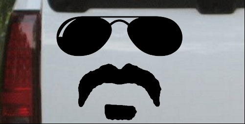 Sunglasses Soul Patch Mustache