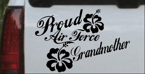 Proud Air Force Grandmother Hibiscus Flowers