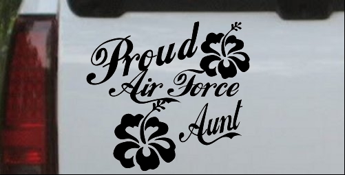 Proud Air Force Aunt Hibiscus Flowers