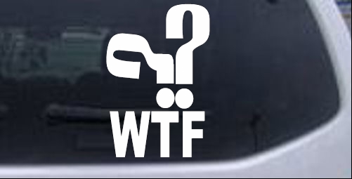 Funny WTF Funny car-window-decals-stickers