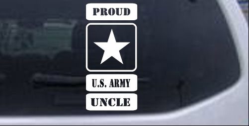 Proud Army Logo Uncle Military car-window-decals-stickers