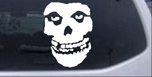 Crimson Ghost Skull Skulls car-window-decals-stickers