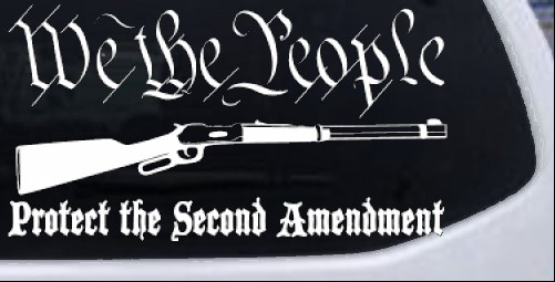 Protect The Second Amendment Anti Gun Control Hunting And Fishing car-window-decals-stickers