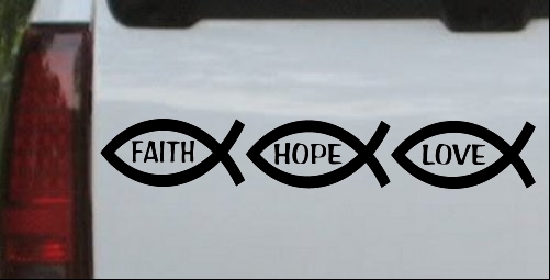 Christian Fish Faith Hope Love