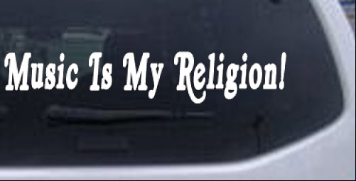 Music Is My Religion Music car-window-decals-stickers