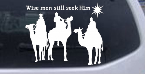 Jesus Wise Men Still Seek Him  Christian car-window-decals-stickers