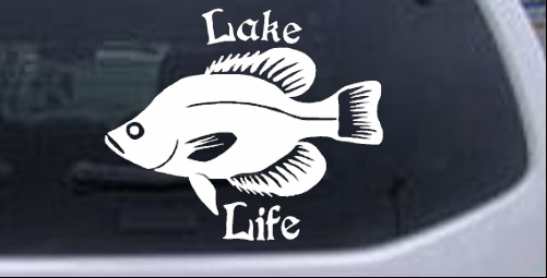 Lake Life Crappie Fishing Car or Truck Window Decal Sticker - Rad Dezigns
