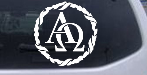 Alpha Omega Monogram Christian car-window-decals-stickers