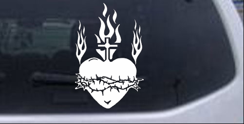 Sacred Heart Christian car-window-decals-stickers