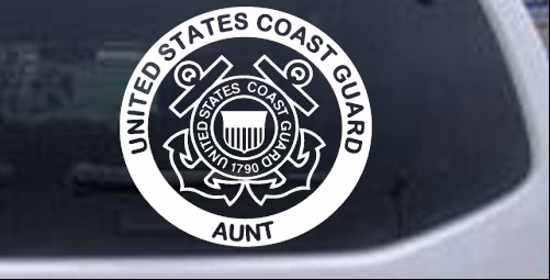 United States Coast Guard Aunt Military car-window-decals-stickers