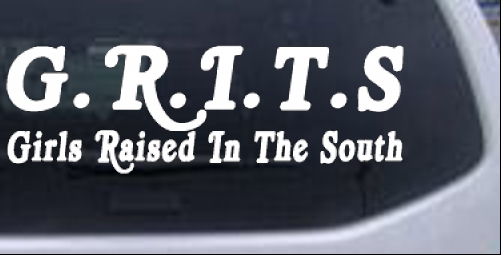Girls Raised In The South Text Country car-window-decals-stickers