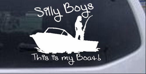 Silly Boys This Is My Boat Girlie car-window-decals-stickers